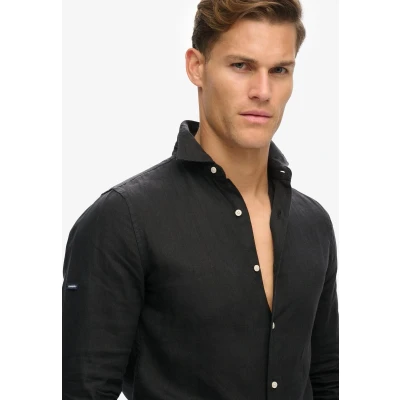 Afbeelding van Superdry Casual LONG Sleeve Overhemd, Heren, Maat: XL, Black