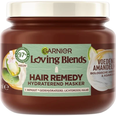 Afbeelding van 1+1 gratis: Garnier Loving Blends Voedende Amandelmelk Haarmasker 340 ml