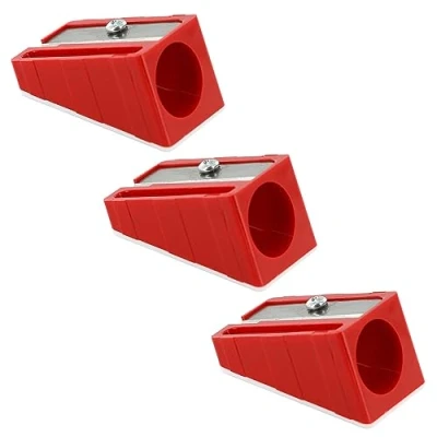 Afbeelding van KUM AZ105.01.16 R puntenslijper 100 70, 3 stuks, rood, voor potloden tot Ø 17 mm
