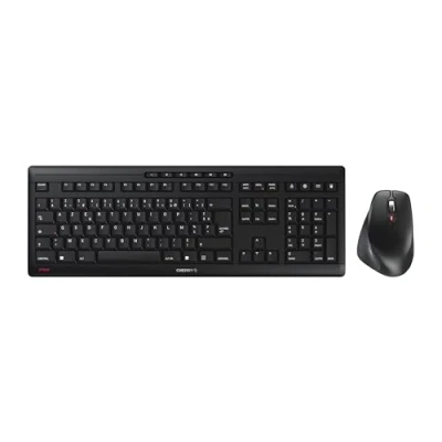 Afbeelding van CHERRY STREAM DESKTOP COMFORT, Draadloos Toetsenbord en Muis, Franse Indeling (AZERTY), 2,4 GHz, Fluisterstille Knoppen, Ergonomische Rechtshandige Zwart