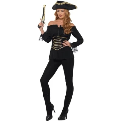 Afbeelding van SMIFFY&#039;S Luxe ivoorkleurige piraten blouse M