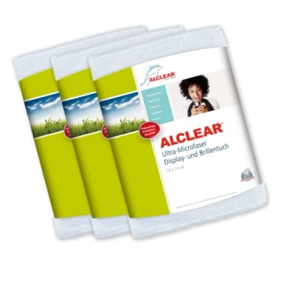 Afbeelding van ALCLEAR 950003a ultra microvezel displaydoek voor iPhone, iPad en iPod, 19 x 14 cm Set van 3 Stuk wit