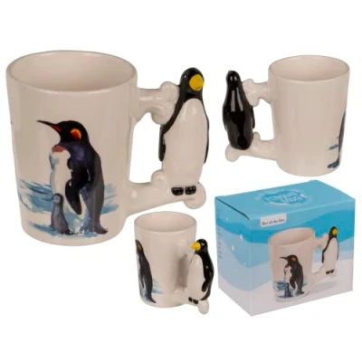 Afbeelding van Out of the blue Beker, pinguïn, 11 x 8,5 cm, 300 ml, van aardewerk, in geschenkdoos