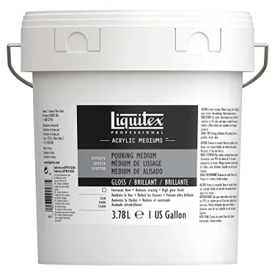 Afbeelding van Liquitex 8870514 Gietmedium voor acrylverf, glanzend, watervast, niet vergelend, flexibel, verhoogt de verfvloei emmer 3.78 l