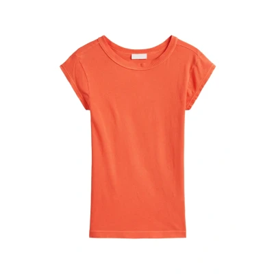 Afbeelding van Marc O&#039;Polo Short Sleeve Round NECK Tshirt basic, Dames, Maat: Large, Burnt red
