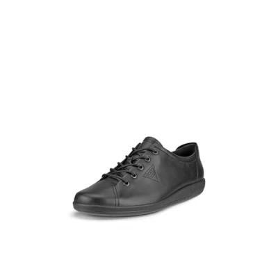Afbeelding van ECCO Damen Soft 2.0 Tie Hohe Sneaker, Black With Sole, 39 EU