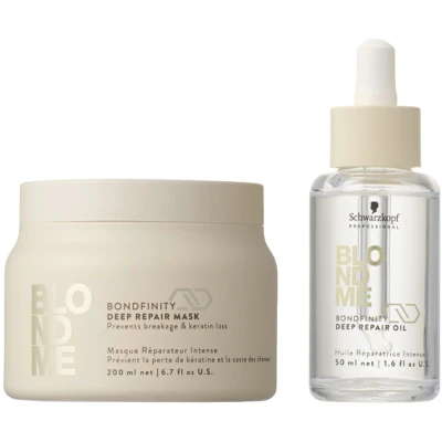 Afbeelding van Schwarzkopf BlondMe Bondfinity Deep Repair Mask 200ml + Oil 50ml bundel/set/pakket