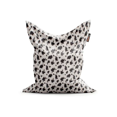 Afbeelding van Losse hoes voor Zitzak velboa koe zwart wit 140x110x20 cm