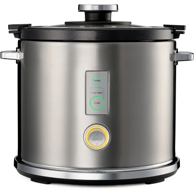 Afbeelding van Solis Rice Cooker Multi 8162 Rijstkoker en Stoomkoker voor Alle Soorten Rijst Stoompan Rijst, Groente, Vis Meer 650 W 1.2L