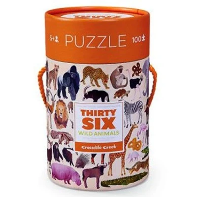 Afbeelding van Crocodile Creek Puzzels Puzzle 36 Wilde Tiere 100 Teile