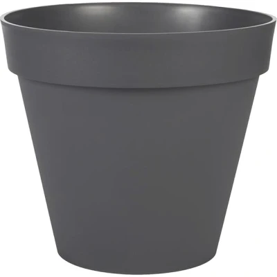 Afbeelding van EDA Bloempot Toscane zwart kunststof D40 x H32 cm 23 liter