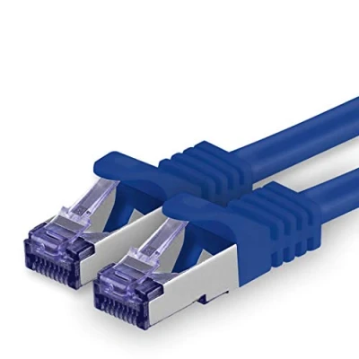 Afbeelding van Cat.7 Ethernet Cable Gigabit LAN Netwerkkabel RJ45 1m blauw 1 stuk Cat7 kabel Patchkabel (SFTP/PIMF/LSZH) ruwe 10 Gb/s met Rj 45 connector Cat.6a x meter