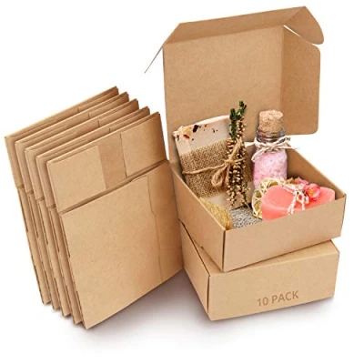 Afbeelding van Kurtzy 10Pak Bruine Hobby Kado Dozen Doos Maat 12 x 5cm Makkelijk in Elkaar te Zetten Presentaties Geschenk Presentjes Feestjes, Verjaardagen, Huwelijken, Vakanties