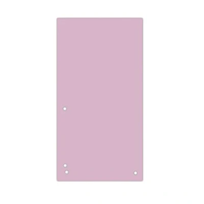 Afbeelding van DONAU 100 stuks scheidingsstroken/kleur: roze/1/3 A4 van 190 g/m² gerecycled karton/4 voudige perforatie/23,5 x 10,5 cm/gelocht/tabbladen mappen tabbladen/Made in EU