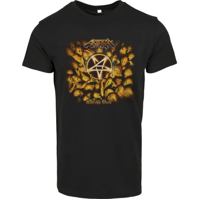 Afbeelding van Merchcode Anthrax Worship Tshirt print, Heren, Maat: XS, Black