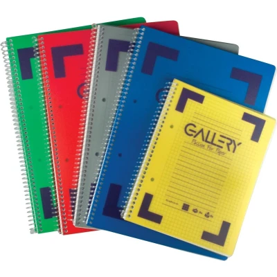 Afbeelding van 6x Gallery Traditional spiraalschrift ft A5, geruit 5 mm, geassorteerd