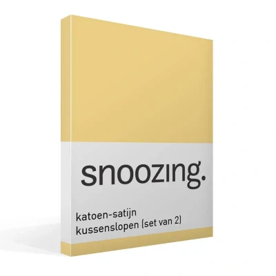 Afbeelding van Snoozing Katoen satijn Kussenslopen Set van 2 40x60 cm Geel