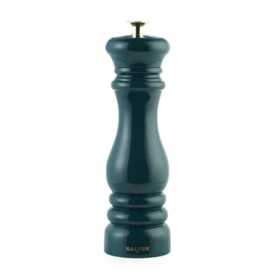 Afbeelding van Salter BW13676GREU7 Chester Pepper Mill Klassieke groene kruidenmolen, keramische malen, instelbare grofheid, fijn tot grof, navulbaar, handmatige zoutvaatjes om te koken, extra dop inbegrepen,