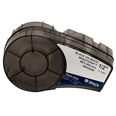 Afbeelding van Brady (M21 500 414) BradyGrip bedrukbare klittenband voor BMP21 PLUS; LAB; 12,70 mm x 3,048 m zwart op wit