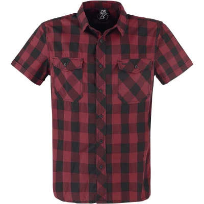 Afbeelding van Brandit Roadstar Shirt met korte mouwen zwart rood S Katoen Basics