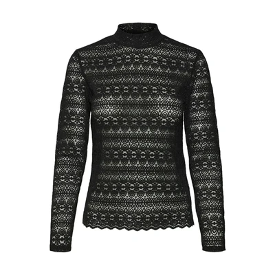 Afbeelding van VERO MODA VMZOE LS LACE HIGH NECK Top JRS NOOS Dames Maat M