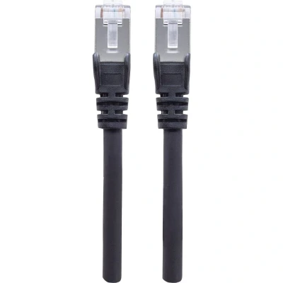Afbeelding van Intellinet Netwerk Patchkabel, Cat5e, 0,25 m, CCA, U/UTP, PVC, Vergulde Contacten, Snagless Cat7 kabel/Cat6A stekkers, koper, S/FTP, LSOH 1 m Zwart