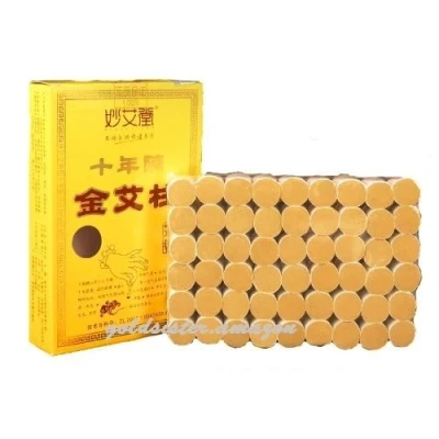 Afbeelding van 10 jaar zuiverheid 60: 1 verhouding 54 Rolls Sticks Pure Moxibustion X&#039;mas Gift [HRUS]