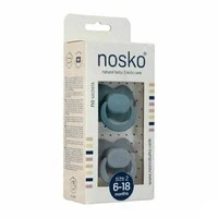 Afbeelding van Nosko Fopspeen 6 18 Maanden Whale Blue + Mouse Grey
