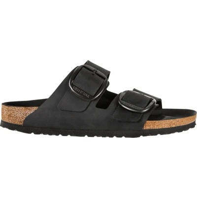 Afbeelding van Birkenstock Arizona Dames Slippers Black Narrow fit Zwart Nubuck Maat 39