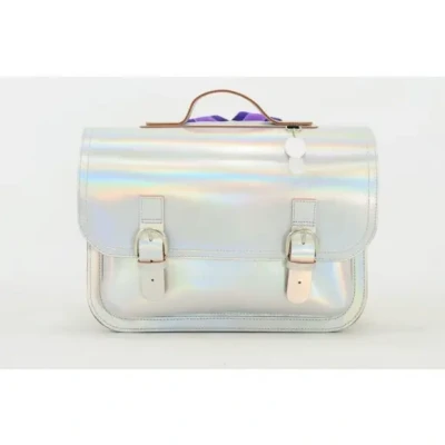 Afbeelding van Own Stuff Lederen Boekentas Lagere school 38x30x17cm Silver