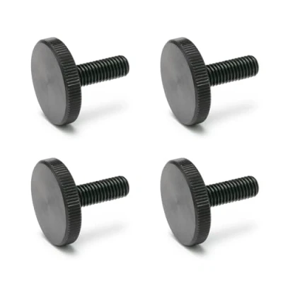 Afbeelding van Ganter Normelemente Platte kartelschroeven (lage vorm) DIN 653 M8 20 4 stuks staal gepolijst Schroefdraad: M8x20