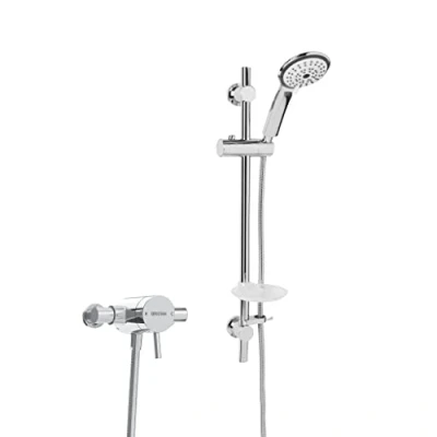 Afbeelding van Bristan PM2 SQSHXAR C prisma blootgesteld sequentiële douche valver riser, chroom, verstelbare kit