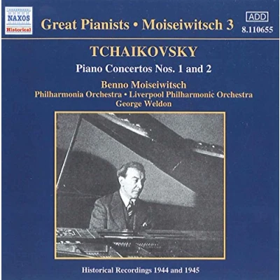 Afbeelding van Benno Moiseiwitsch, Liverpool Philharmonic Orchestra, George Weldon Tchaikovsky: Piano Concertos Nos. 1 &amp; 2 (CD)