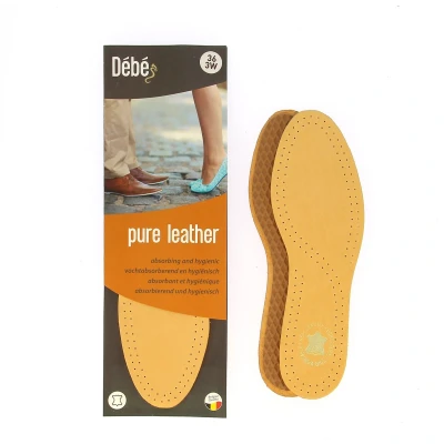 Afbeelding van DEBE Pure leather Lederen inlegzool met schokdempende latex onderlaag 35 48