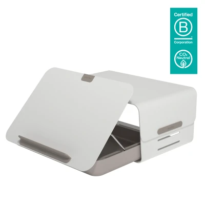 Afbeelding van Dataflex Addit Bento Monitor Standaard Opberglade Bureau Set Wit