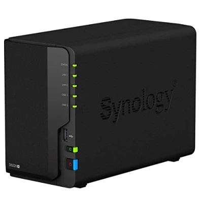 Afbeelding van Synology DS220+ 8TB 2 Bay Desktop NAS systeem, geïnstalleerd met x 4TB Seagate IronWolf harde schijven