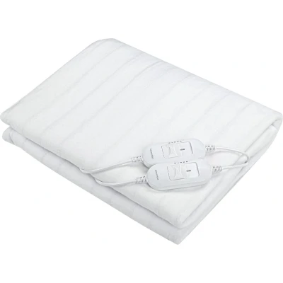 Afbeelding van Bloomfold Elektrische Onderdeken 160 x 140 cm Wasmachinebestendig 2 Persoons 3 Standen Warmtedeken Wit/polyester