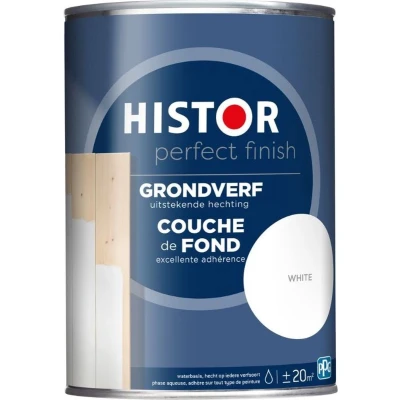 Afbeelding van Histor Perfect Finish Grondverf Grijs Wit Lakverf 1,25 liter