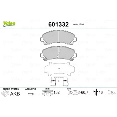 Afbeelding van Valeo Remblokset 601332