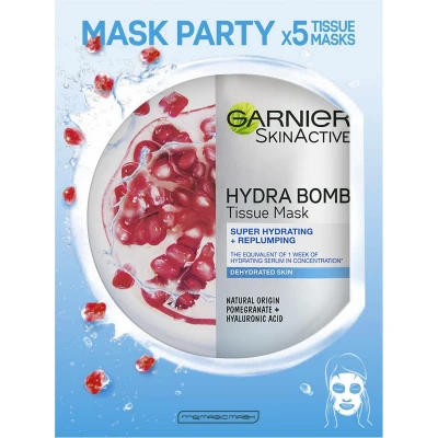 Afbeelding van 5x Garnier SkinActive Tissue Gezichtsmasker Hydraterend &amp; Revitaliserend