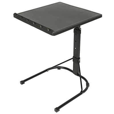 Afbeelding van verstelbare Laptop Computerbureau, inklapbare tafel voor laptop, in hoogte slaapkamer, woonkamer, bed, inklapbaar, verstelbaar 43 * 69 cm (zwart)
