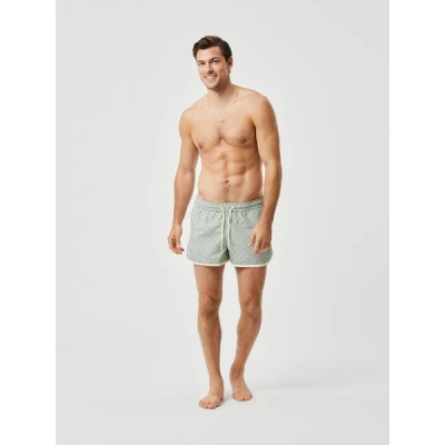 Afbeelding van Björn Borg Retro Print SWIM Zwemshorts, Heren, Maat: Large, Light green