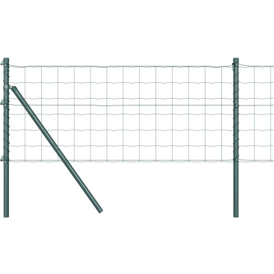 Afbeelding van vidaXL Euro Fence met 7 posten 0.8x10 m gegalvaniseerd staal groen