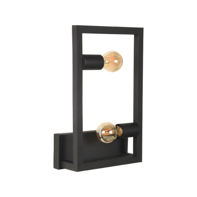 Afbeelding van LABEL51 Wandlamp Quadrato Zwart Metaal Majorr