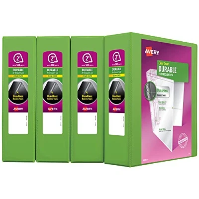 Afbeelding van Avery Durable View 17838 Ringband, 5,1 cm schuine ringen, 4 groene mappen