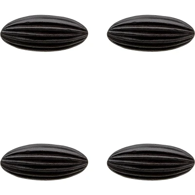 Afbeelding van Clayre &amp; Eef Deurknop Set van 4 2x4x5 cm Zwart Ijzer Meubelknop Kastknop