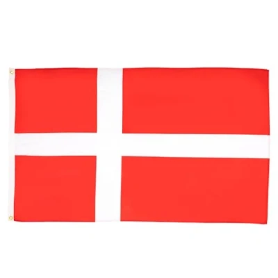 Afbeelding van Deense vlag 250x150 cm grote vlaggen 150 x 250 Banner 5x8 ft Hoge kwaliteit AZ FLAG