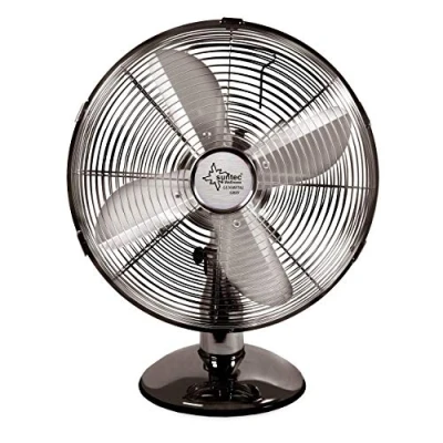 Afbeelding van SUNTEC tafelventilator CoolBreeze 3000 TVM 35 watt, stil, 30 cm met 3 standen, draagbaar windmachine ventilator, metaal en chroom voor bureau, slaapkamer, kantoor, woning of balkon