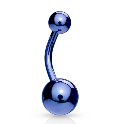 Afbeelding van Piercing titanium basis blauw
