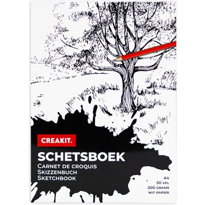 Afbeelding van Schetsboek A4 wit 50 vel